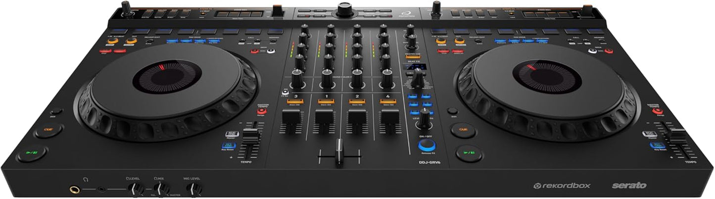 Pioneer DJ AlphaTheta DDJ-GRV6 4-channel performance DJ controller