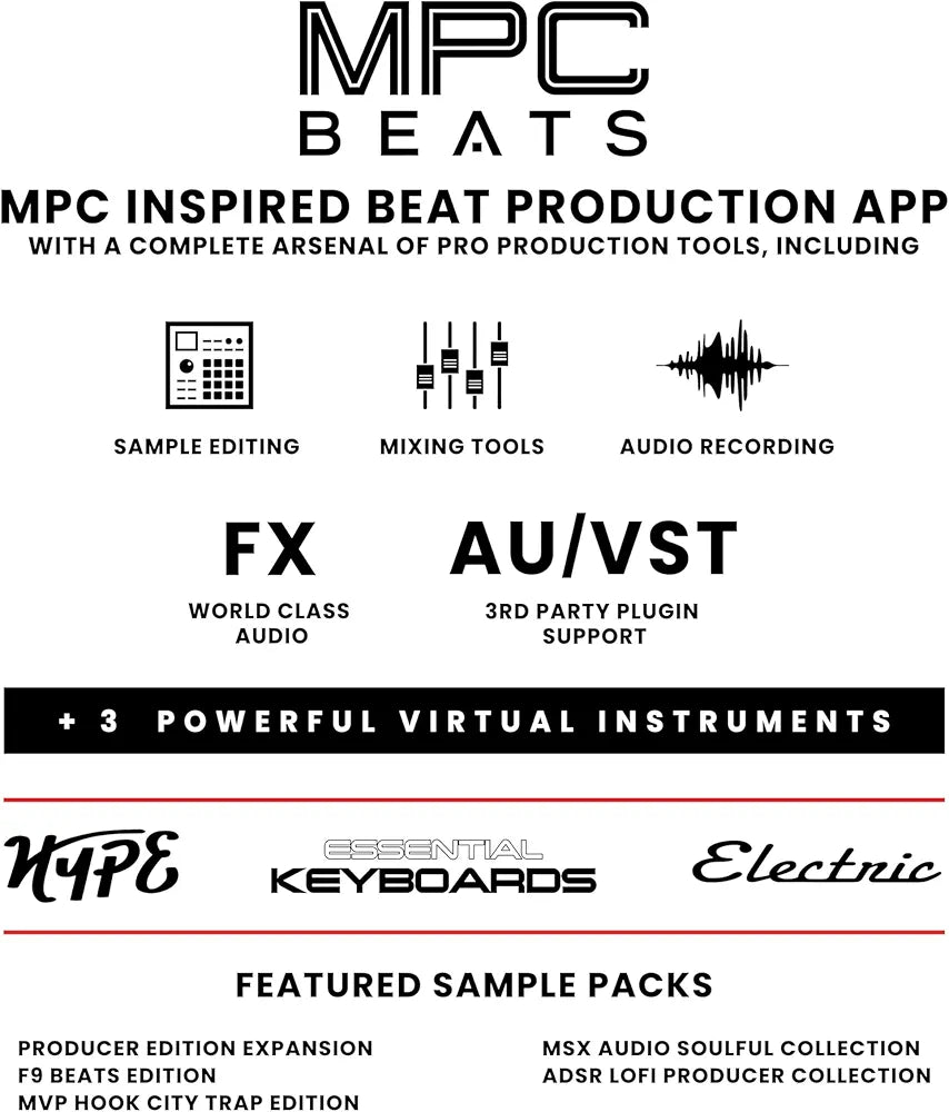 Akai Professional MPK Mini MK3 - 25 Key USB MIDI Keyboard Controller With 8 Backlit Drum Pads, 8 Knobs, Music Production Software and Native Instruments Sound Package , White