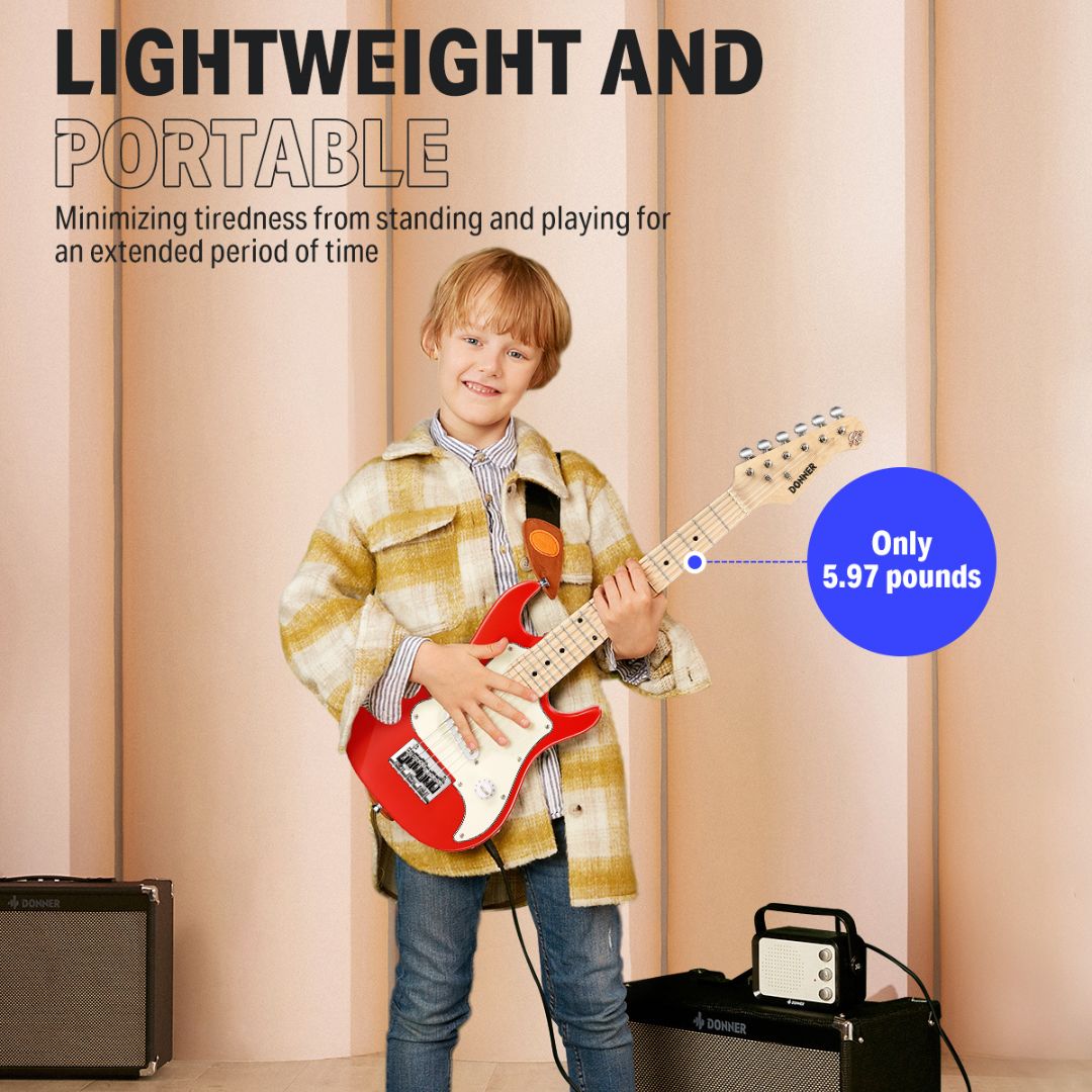 Donner DSJ-100 30 Inch Mini Electric Guitar Beginner Kit