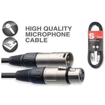 Stagg SMC10 Microphone Cable XLRf-XLRm - 10M