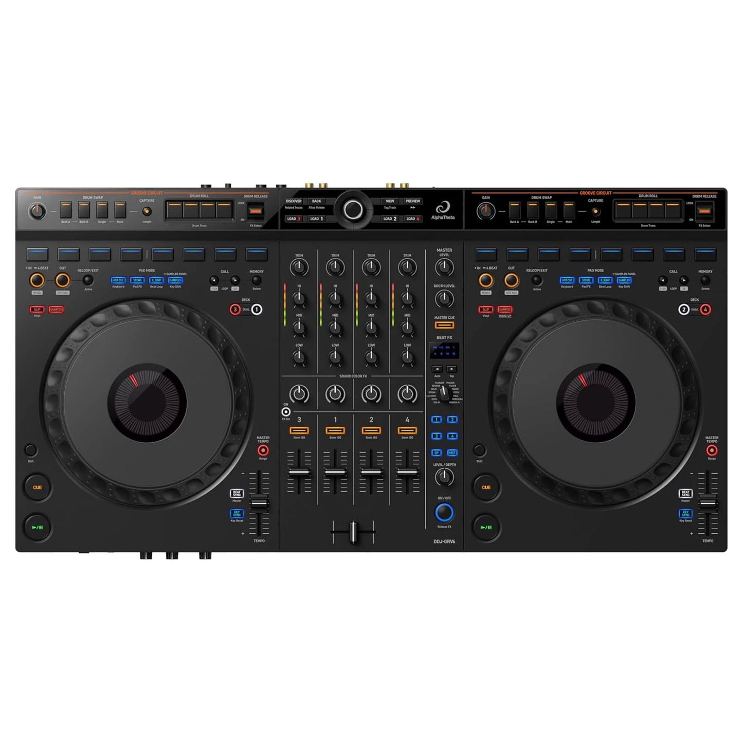 Pioneer DJ AlphaTheta DDJ-GRV6 4-channel performance DJ controller