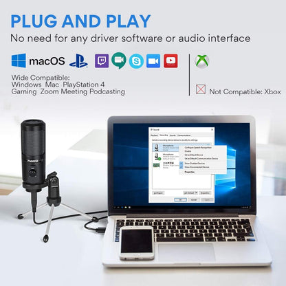 Maono AU-PM461TR USB Podcasting Microphone