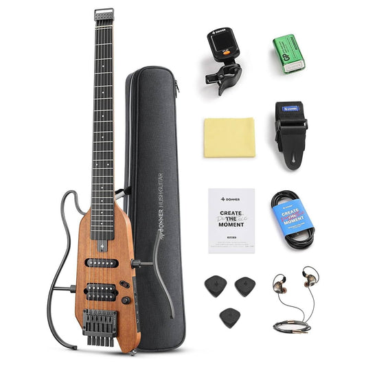 Donner HUSH-X Electric Guitar Kit - Natural