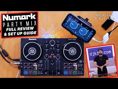 Numark Party Mix II Controller Set for Beginners with Built-in Party Lights Mixer for Serato DJ Lite