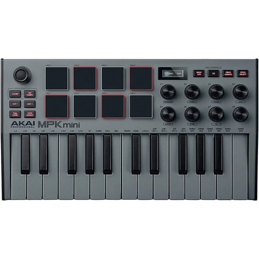 Akai Pro MPK Mini MK3 - 25 Key USB MIDI Keyboard Controller (Grey Special Edition)