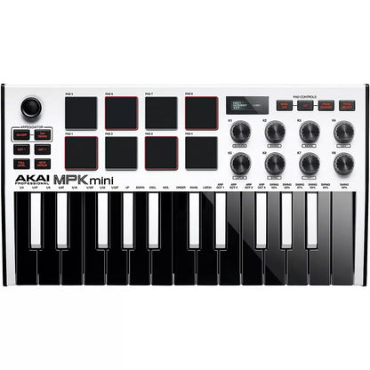 Akai Pro MPK Mini MK3 - 25 Key USB MIDI Keyboard Controller (White Special Edition)